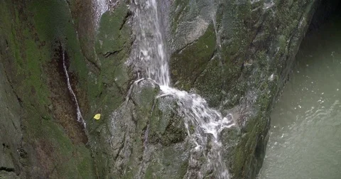 Water streaming from a mountain Austria tilt Stock Footage 79060351