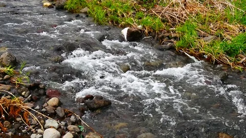 The water in streams flowing through the Weir. 動画素材 75217610