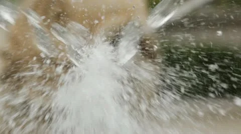 Water Streams Intersecting Close Up Stock Footage 10722169