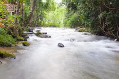 Water in streams Stock Photos
