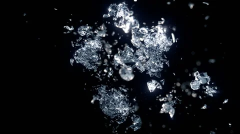 Water structure explosion with alpha matte 库存影片 67554436