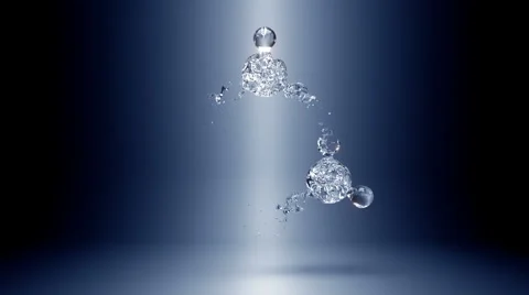 Water structure pouring with alpha matte Stock Footage 67554393