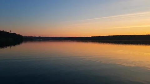 Water at sunset Stock Footage
