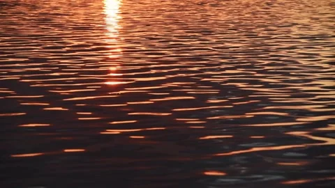 Water at sunset, gentle waves Stock Footage 315089927