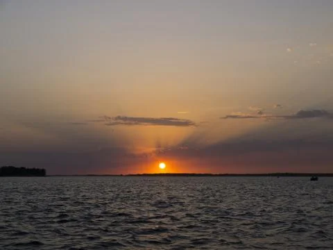 Water sunset Stock Photos