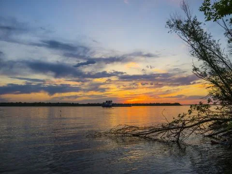 Water sunset Stock Photos