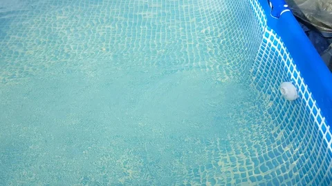Water supply to the pool Stock Footage 91144941