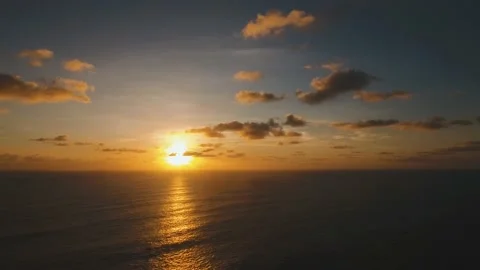 Water surface aerial view at sunset.Bali. Stock Footage 144739737