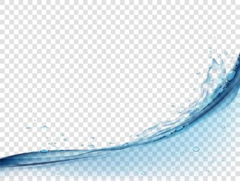 Water surface and splash on transparent background 스톡 일러스트