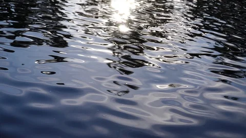 Water Surface and Sunlight Reflections 240fps Slow Motion x8 Loop High Speed Stock Footage 123927694