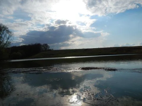 Water Surface On The Background Of The Sky Stock Photos