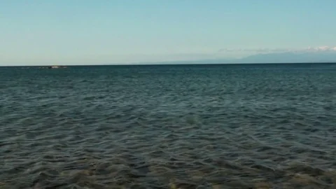 Water Surface on a Beach Stock Footage 76364539