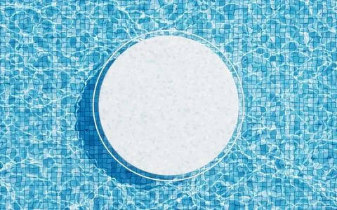 Water surface with caustic phenomenon, 3d rendering. Illustrazione stock