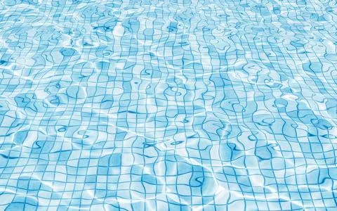 Water surface with caustic phenomenon, 3d rendering. Illustrazione stock