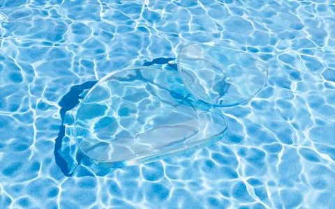 Water surface with caustic phenomenon, 3d rendering. Stock Illustration