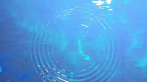 Water Surface with caustics and ripples. Beautiful Looped 3D Animation. Stock Footage 20634880