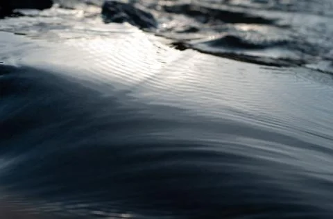 Water surface close-up. Blurred background, beautiful abstract background, fa Stock Photos