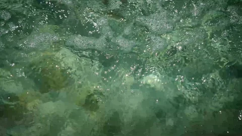 Water surface in close up shot.  Stock Footage 114343947