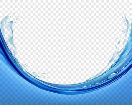 Water surface close up with waves and splashes. Stock-Illustration