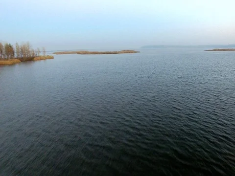 Water surface of the Dnipro river, Ukraine 스톡 동영상 70899115
