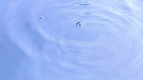 Water surface with dropping water and waves forming Stock Footage 54562503