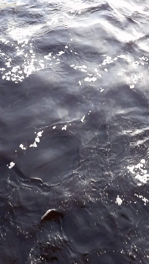 Water surface eddy patterns in flowing river Stock Footage 307999297