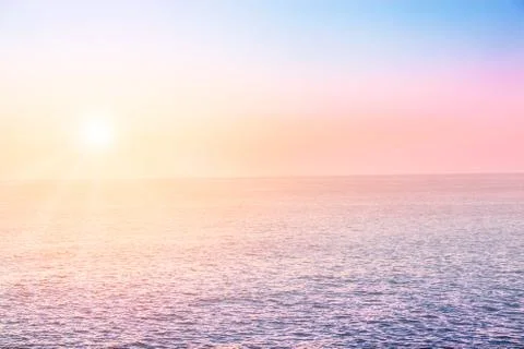 Water surface at the evening Stock Photos