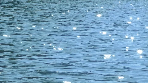 Water Surface With Glittering Sun Reflections on The Backlight Stock Footage 103376905