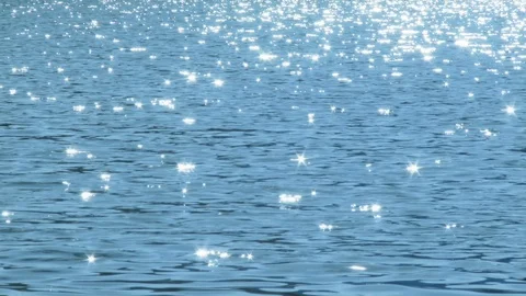 Water Surface With Glittering Sun Reflections on The Backlight Stock Footage 103377895