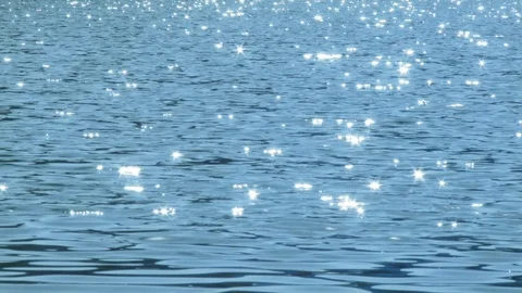 Water Surface With Glittering Sun Reflections on The Backlight Stock Footage 103377989