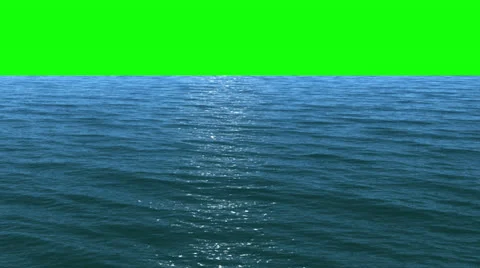 Water surface to green screen Stock Footage 25426418