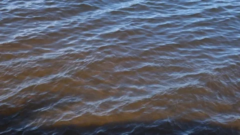 Water surface, light waves, in sunlight. Stock Footage 111662275