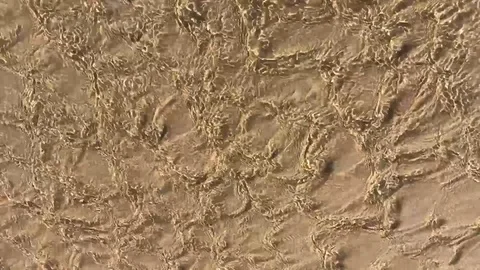 Water surface in motion and moving in ripples Stock Footage 95913361