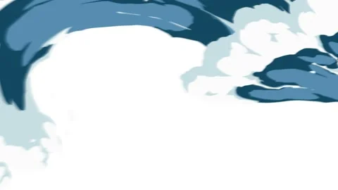 Water surface or Huge wave moving transition. Liquid Motion elements with Alpha Stock Footage 154008151