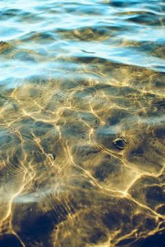 Water Surface playing with the sun Stock Photos