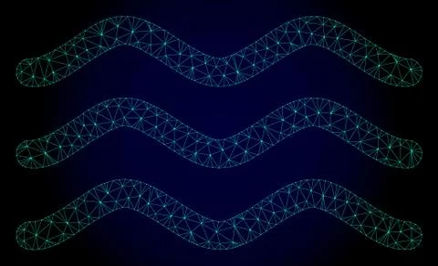 Water Surface Polygonal Frame Vector Mesh Illustration Stock-Illustration