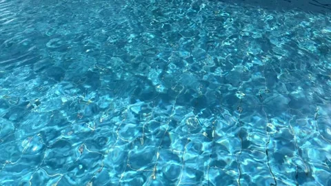 Water surface in the pool. Swimming pool background. Blue water texture. Stock Footage 277853247