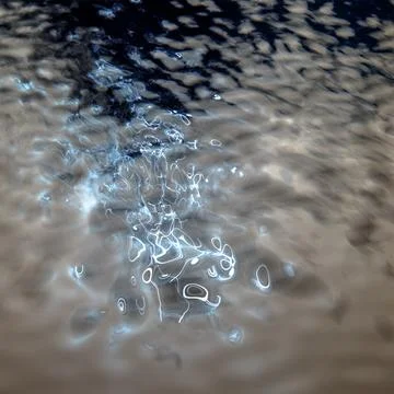 Water surface with reflections of lights. Abstract background Foto stock