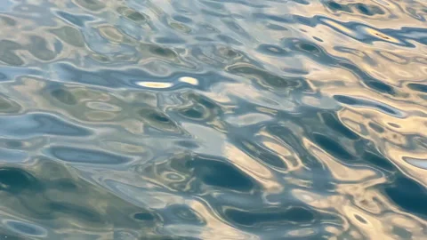 Water surface reflects light with patterns during daytime hours Stock Footage 331965560