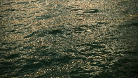 Water surface ripple in Sunset time Stock Footage 91971055