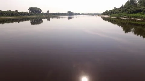 Water surface of the river Stock Footage 139453795