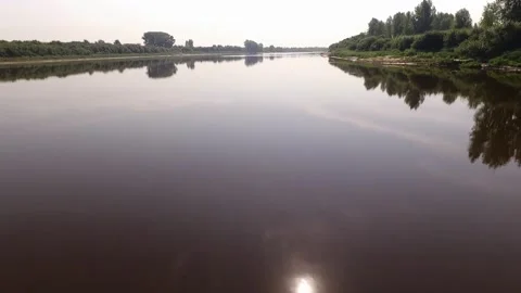 Water surface of the river Stock Footage 139453829