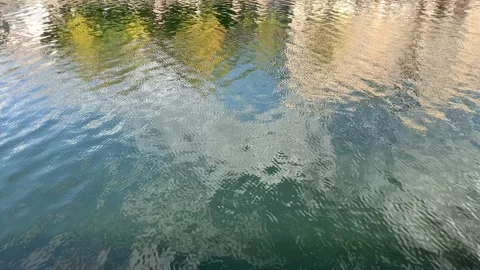 Water surface in a river or lake in nature Stock Footage 253426557