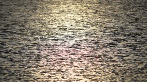Water surface of sea at dawn with reflection of sun light Stock Footage 67345237