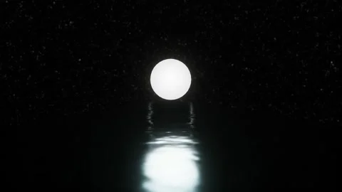Water surface with small ripples against the background of the night starry sky  Video stock 311359358