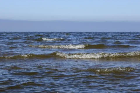 Water surface with small shallow waves. Beautiful seascape Foto stock