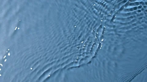 Water surface splash, ripple wave texture. Light reflection top view slow motion Vídeo Stock 167622594