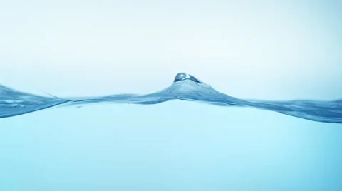 Water surface splashing and bubble rising. Slow Motion. Stock-Footage 58732648