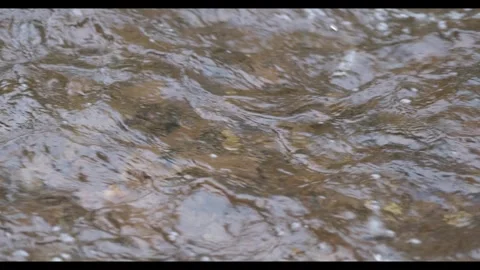 Water Surface, Stream, River Quick Flowing Stock Footage 336065388