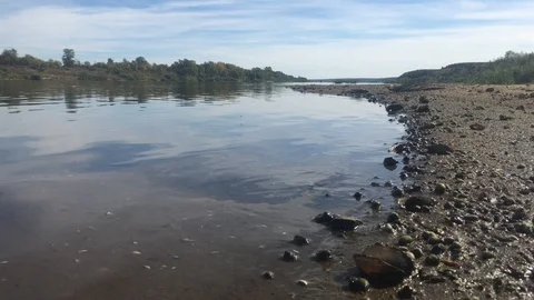 Water surface on a sunny day view Video stock 119224519